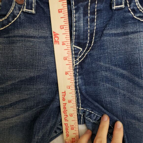 USA True Religion Womens Rainbow Becky Flare Low Rise Flap Pocket Jean Sz 32 - Picture 6 of 12